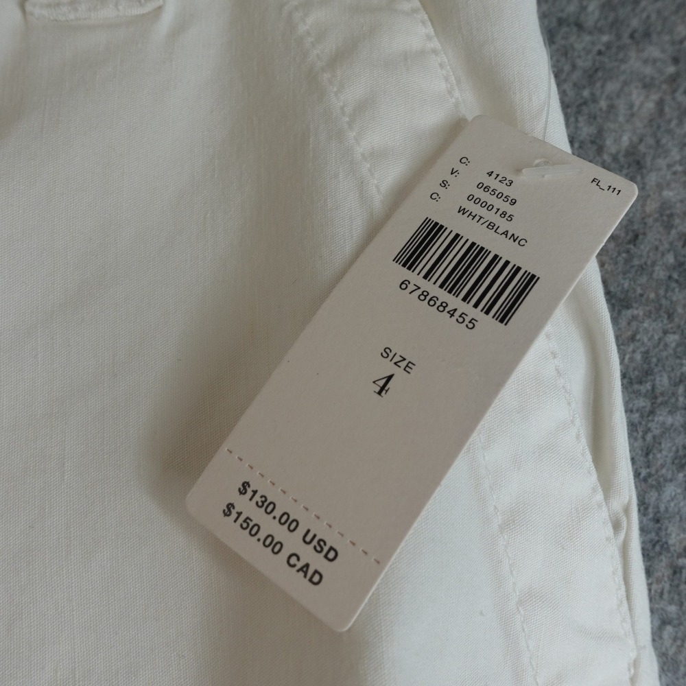 Maeve Anthropologie The Naomi Wide Leg Pants Womens 4 White Linen Stretch NWT - Picture 5 of 13
